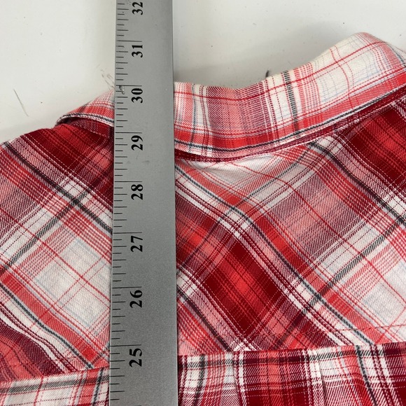 ARIAT Red White Real Long Sleeve Plaid Western Shirt XXL - Picture 4 of 16